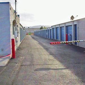 a row of storage units